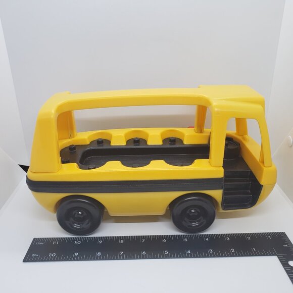 Little Tikes Toddle Tots School Bus Yellow Push Along Vehicle Vintage 1988 Toy - Picture 5 of 16